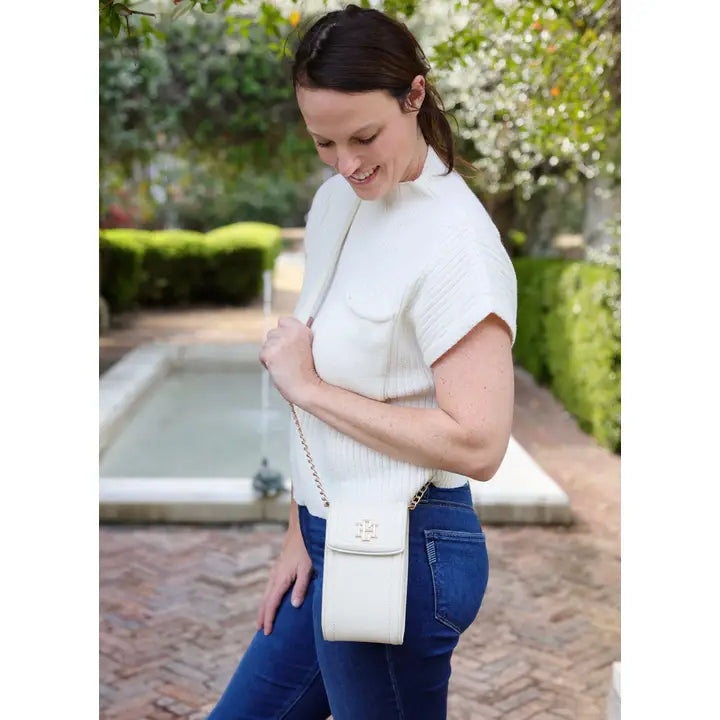 Paige Cell Phone Crossbody Cream