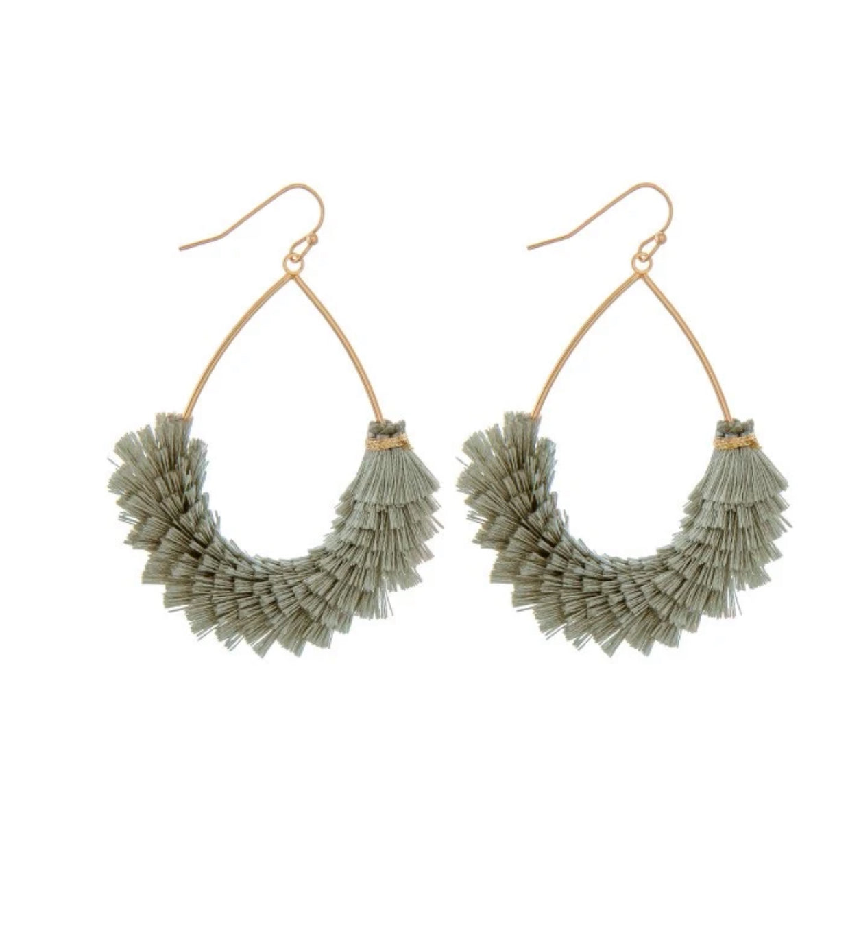 Pom Fan Teardrop Earrings