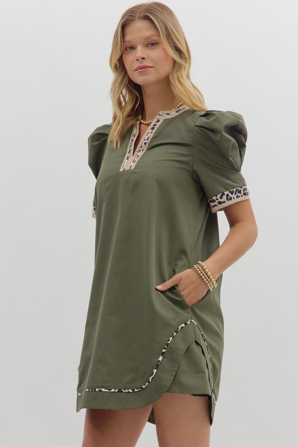 Wild Touch Puff Sleeve Dress