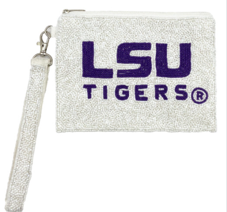 LSU Tigers Beaded Wristlet