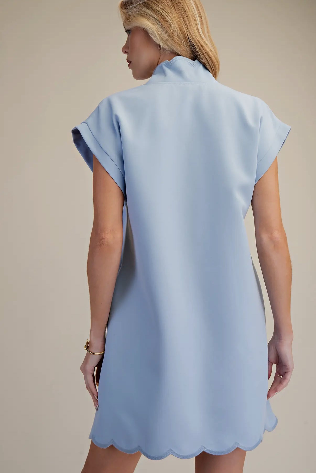 Scalloped Grace Mini Dress