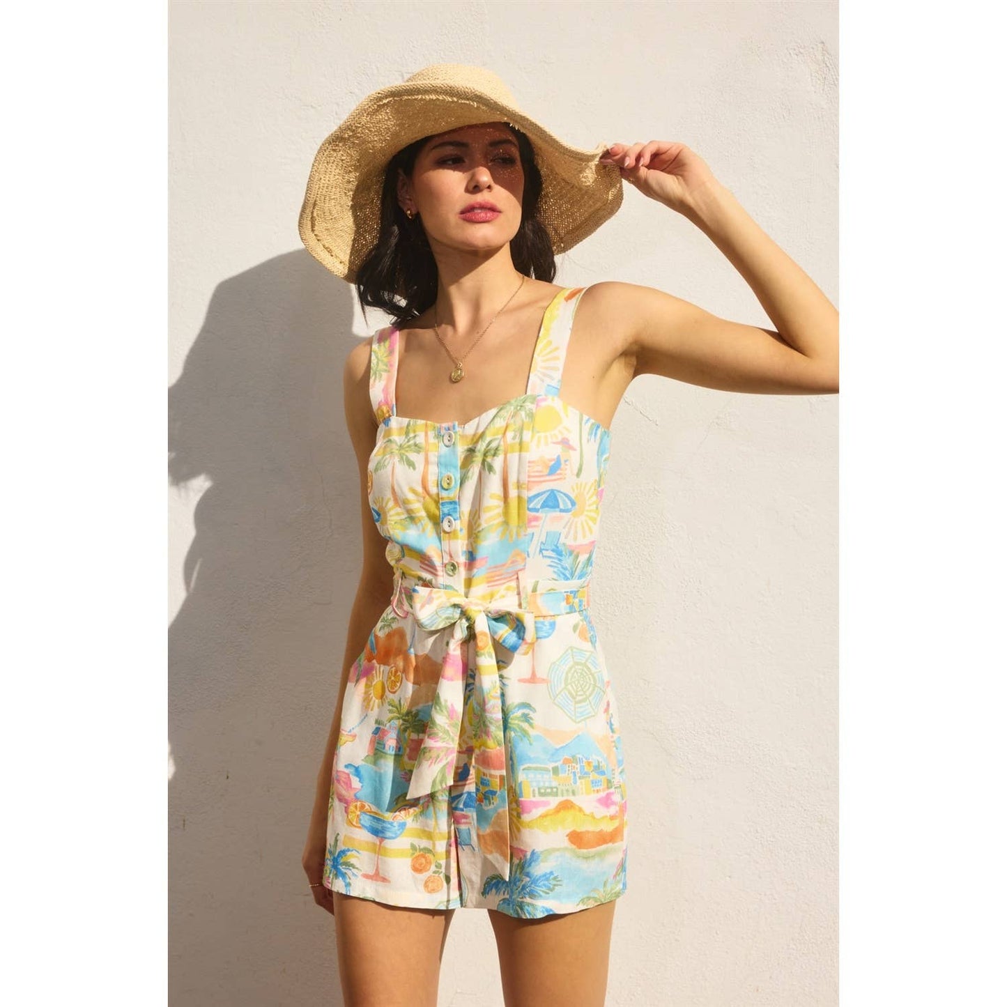 Summer Somewhere Button Down Romper