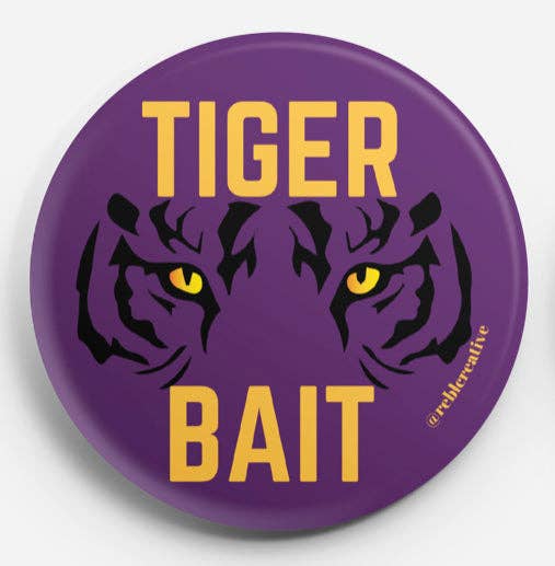 Tiger Bait - Purple - Game Day Button