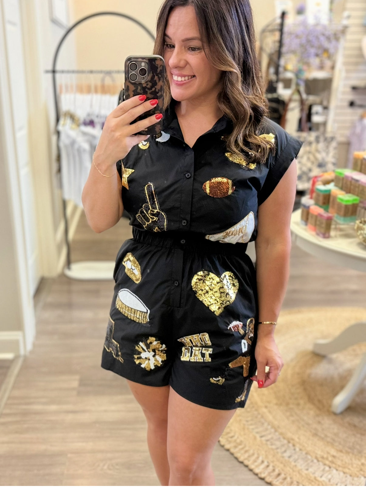 Black & Gold Romper