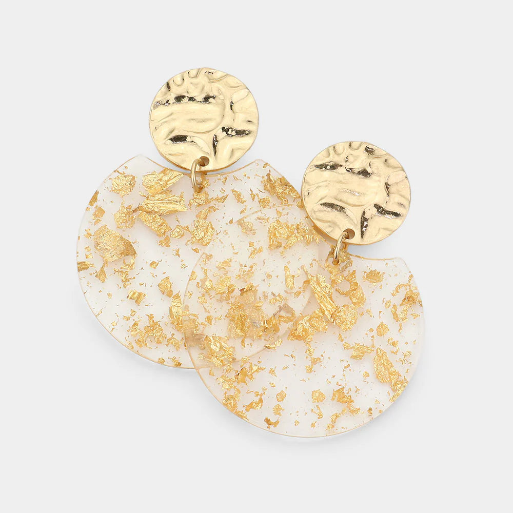 Gold Flake Earrings