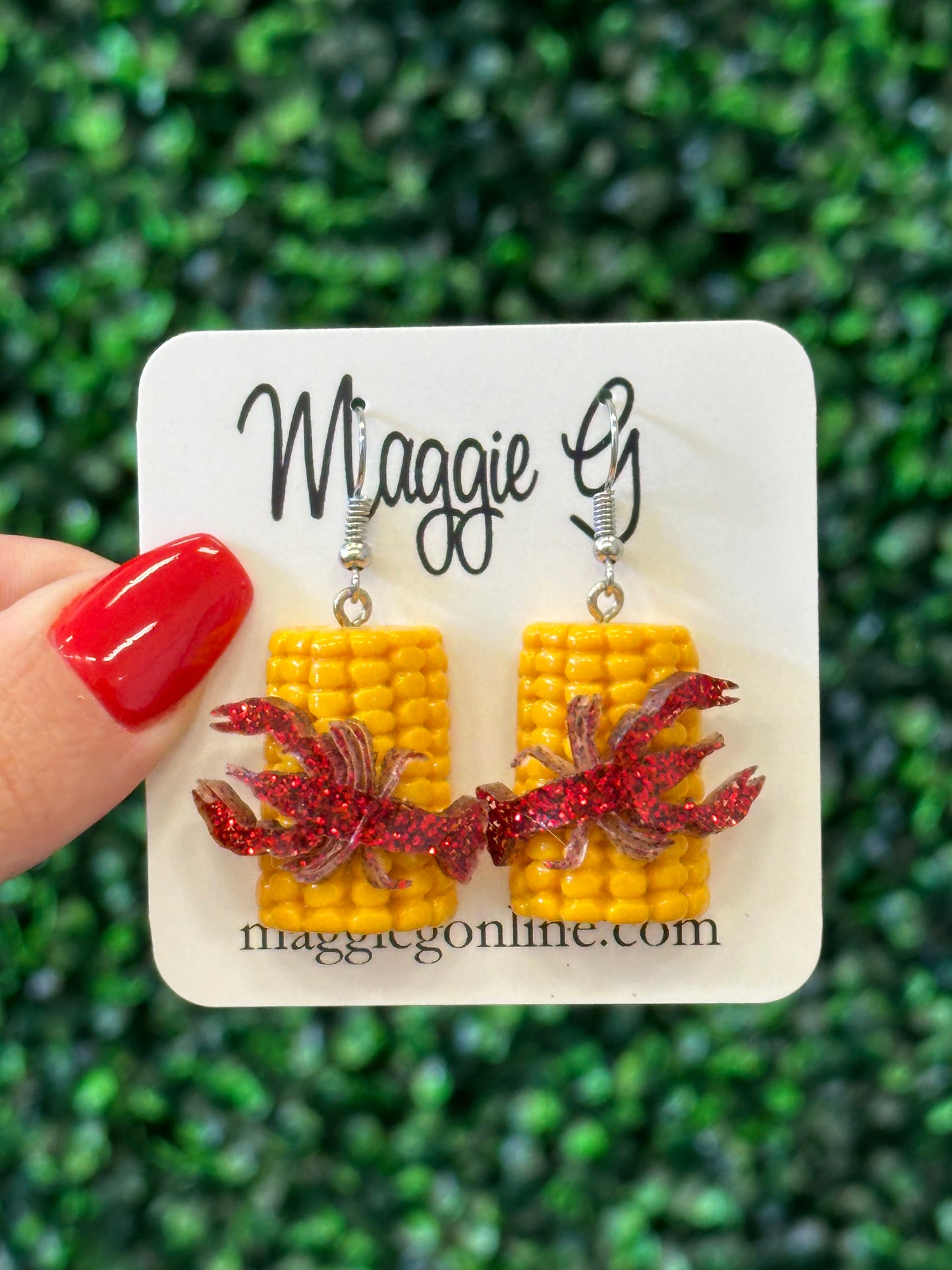 Crawfish & Corn Earrings