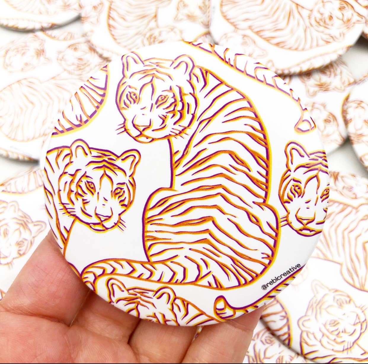 Sassy Tigers - Game Day Button