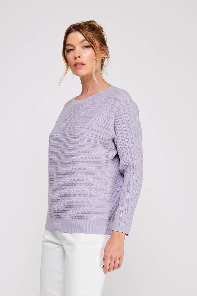 Willow Pointelle Dolman Sweater