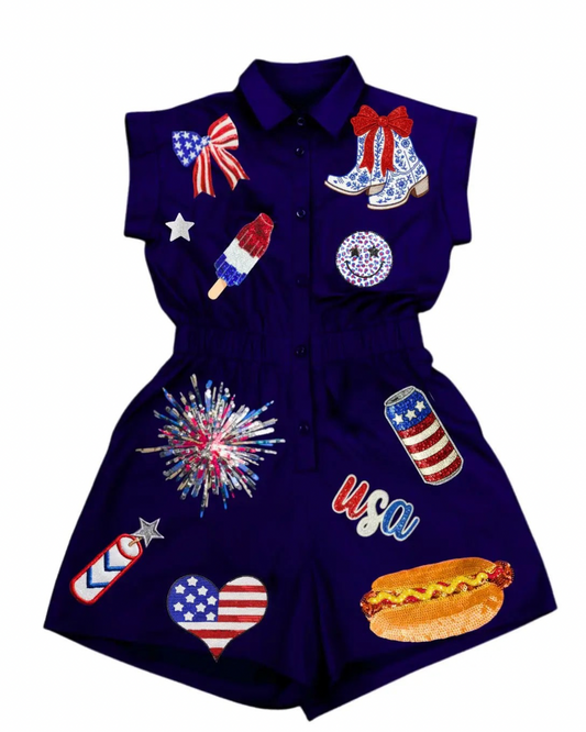 4th of July Romper