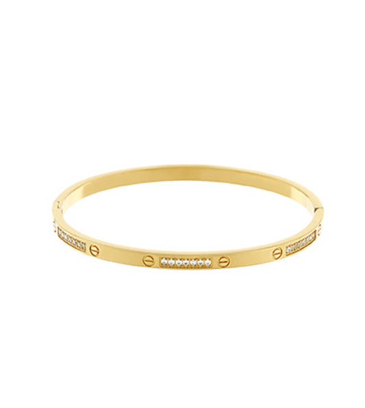 Pave CZ Bangle Bracelet