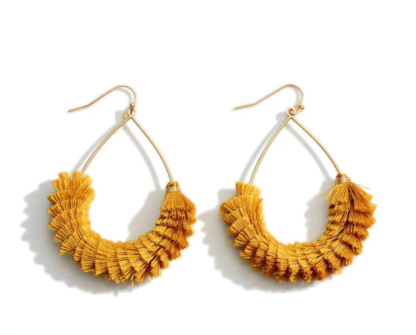 Pom Fan Teardrop Earrings