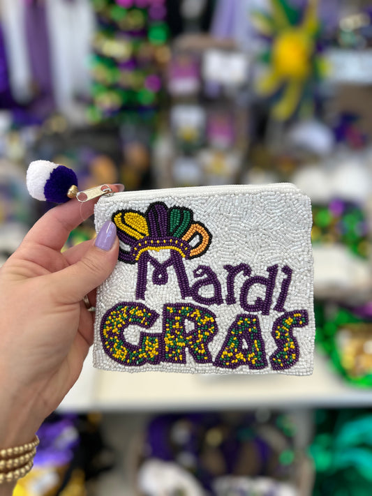 Beaded Mardi Gras Pouch