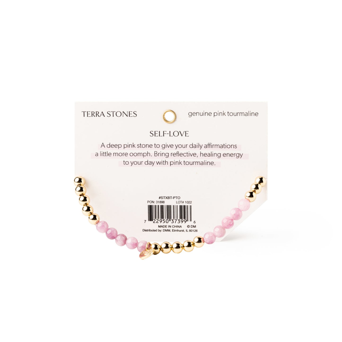 Soul Stacks Pink Tourmaline Bracelet Bar Terra Stone Collection