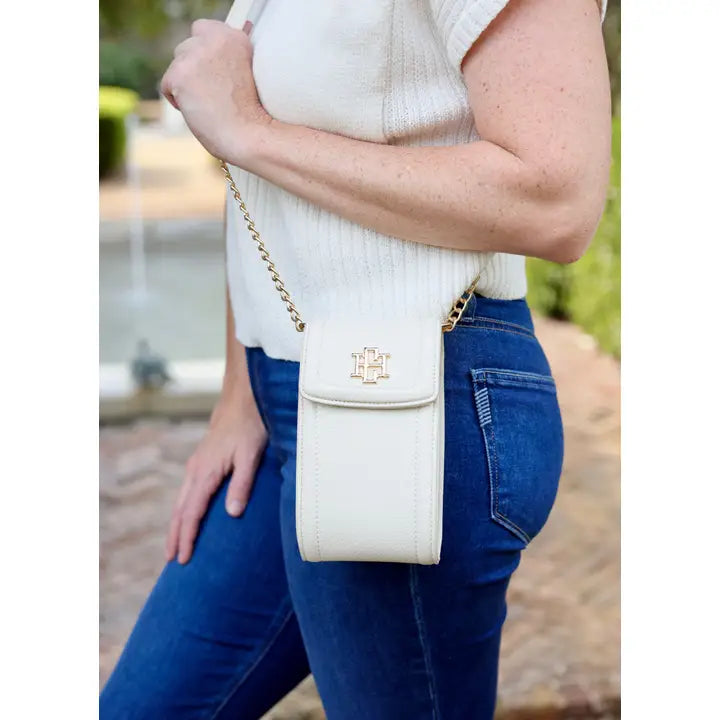 Paige Cell Phone Crossbody Cream