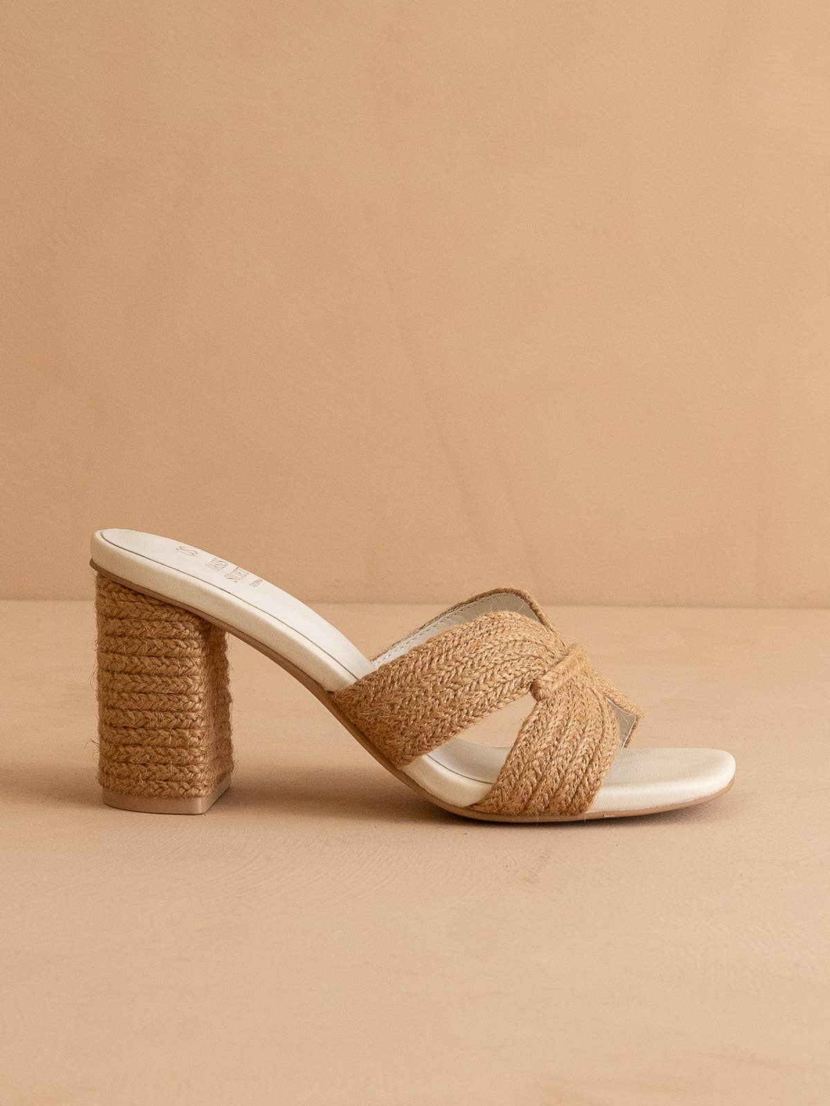 The Santiago Toffee Raffia Heel