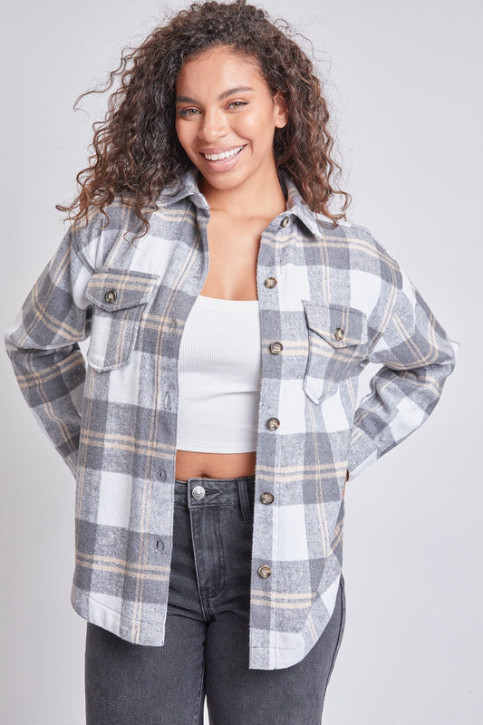 Grey Plaid Shacket