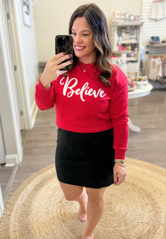 Red Believe Sweatshirt