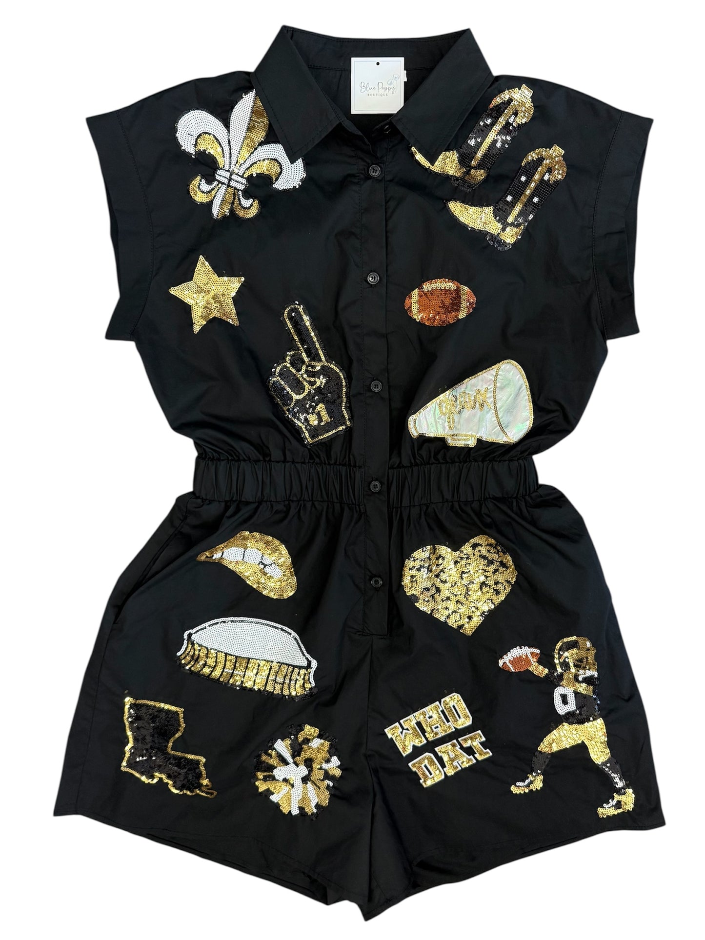 Black & Gold Romper