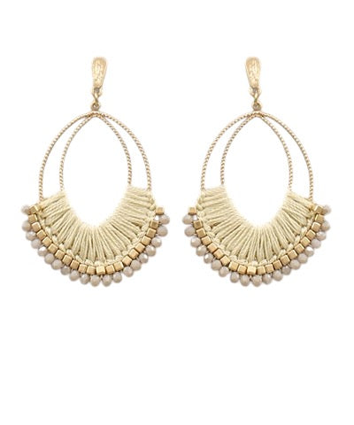 Miley Raffia Teardrop Earrings