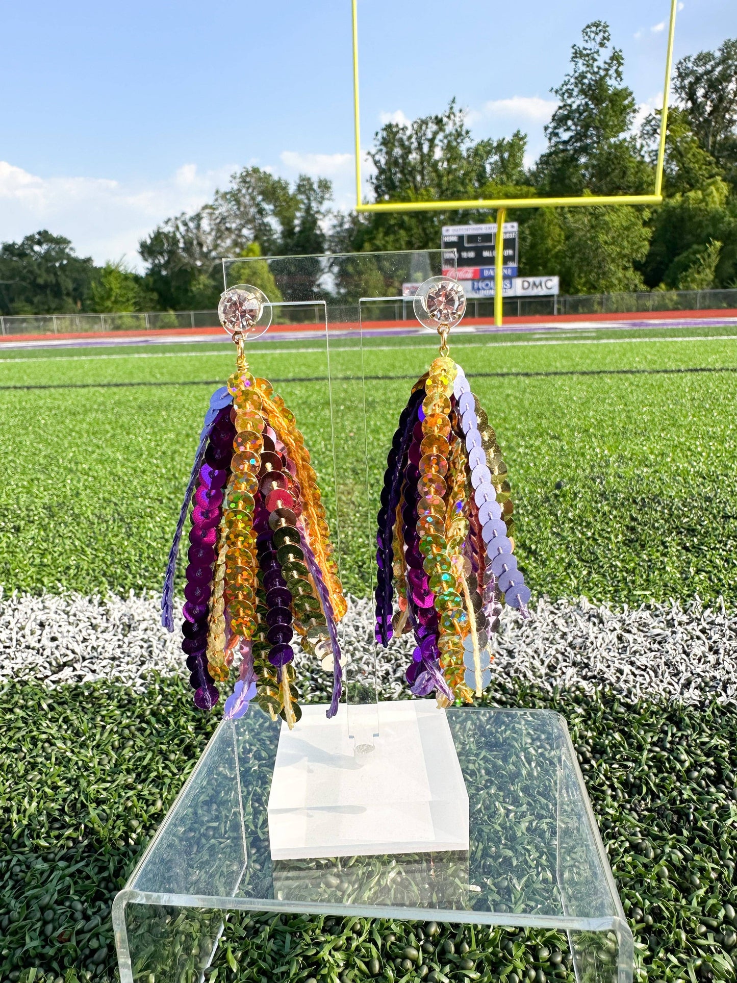 Purple & Gold Sequin Tassels