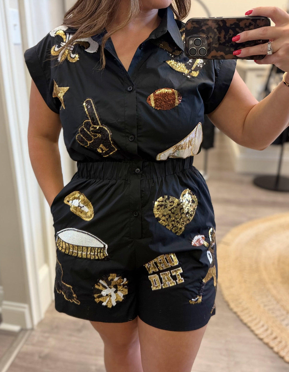Black & Gold Romper