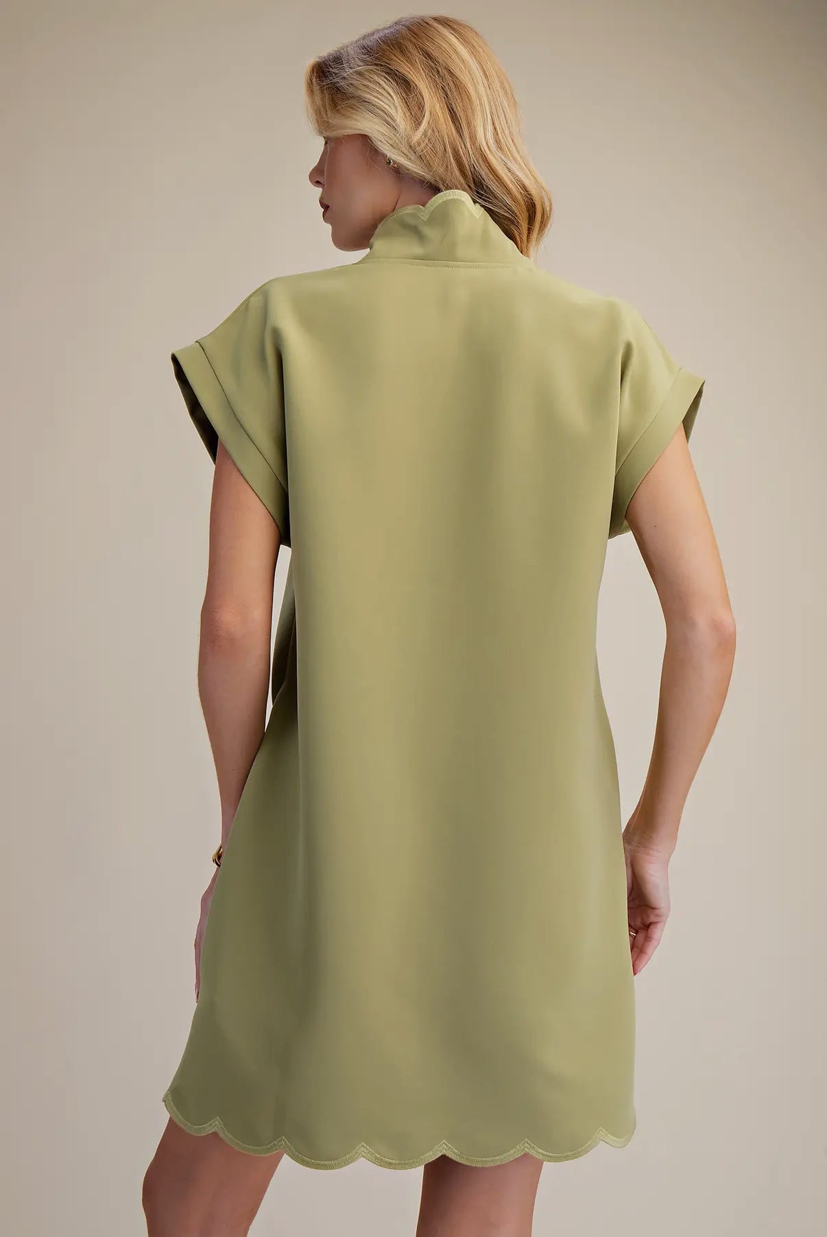 Scalloped Grace Mini Dress