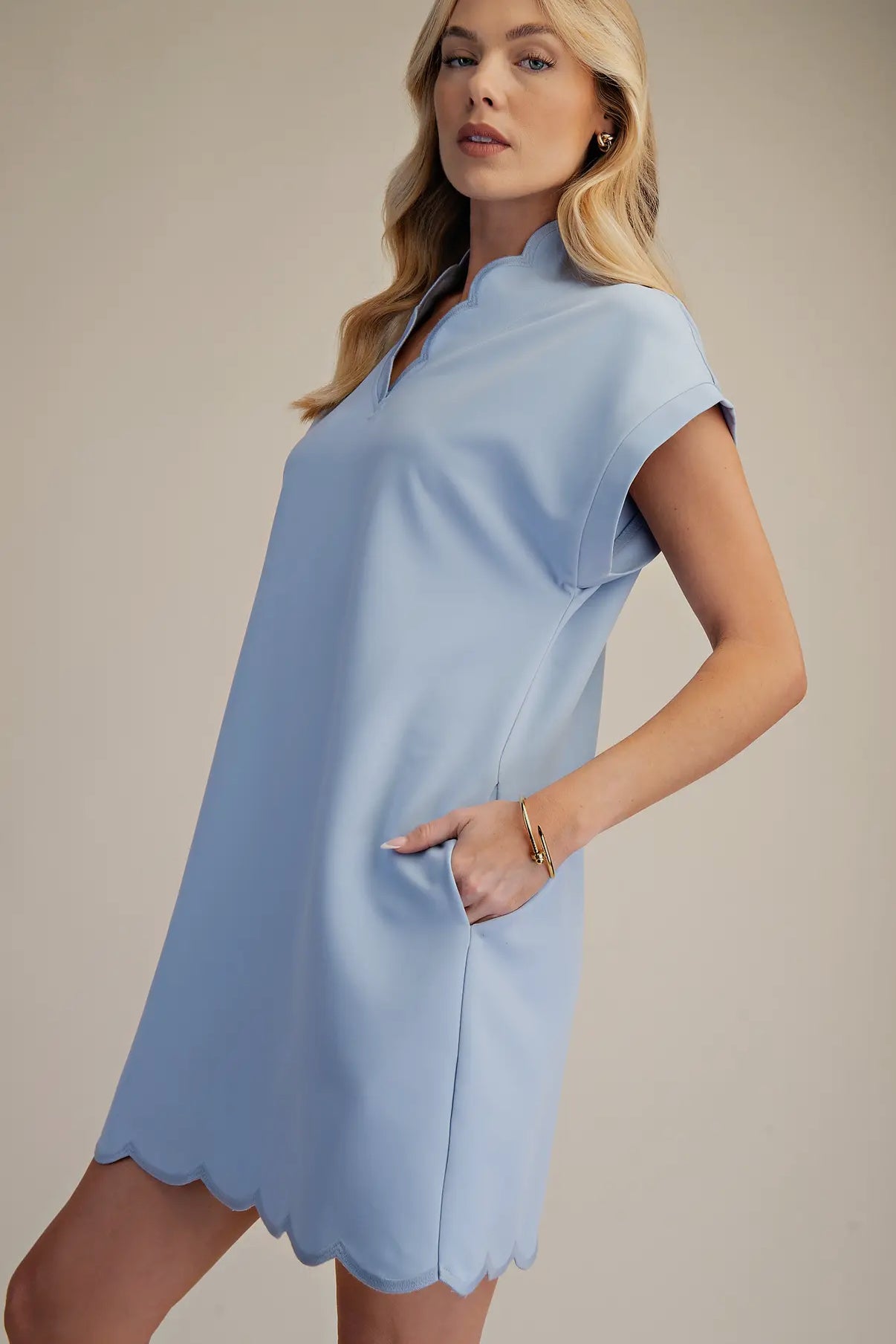 Scalloped Grace Mini Dress