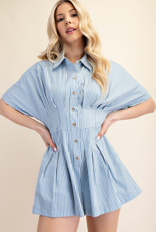 Pleated Romper
