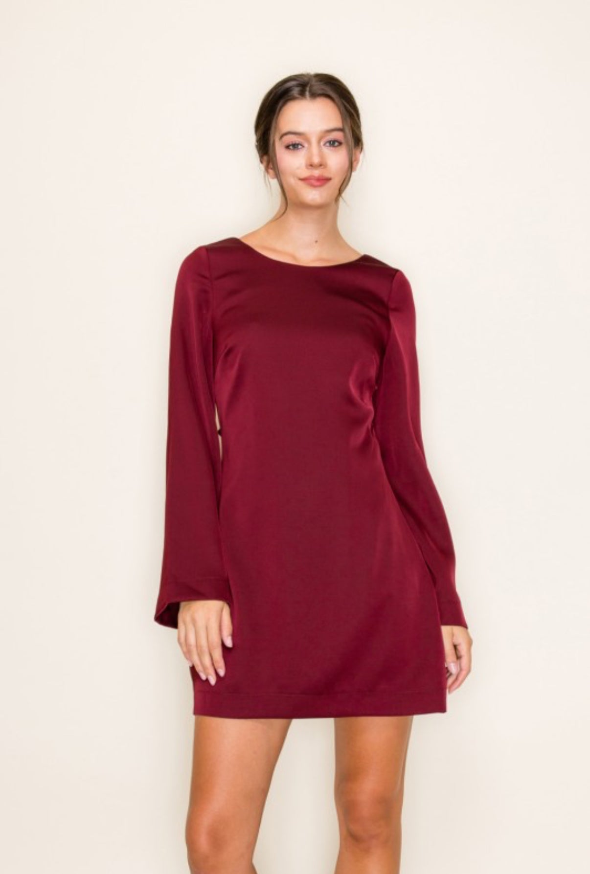 Emerald Elegance Satin Dress