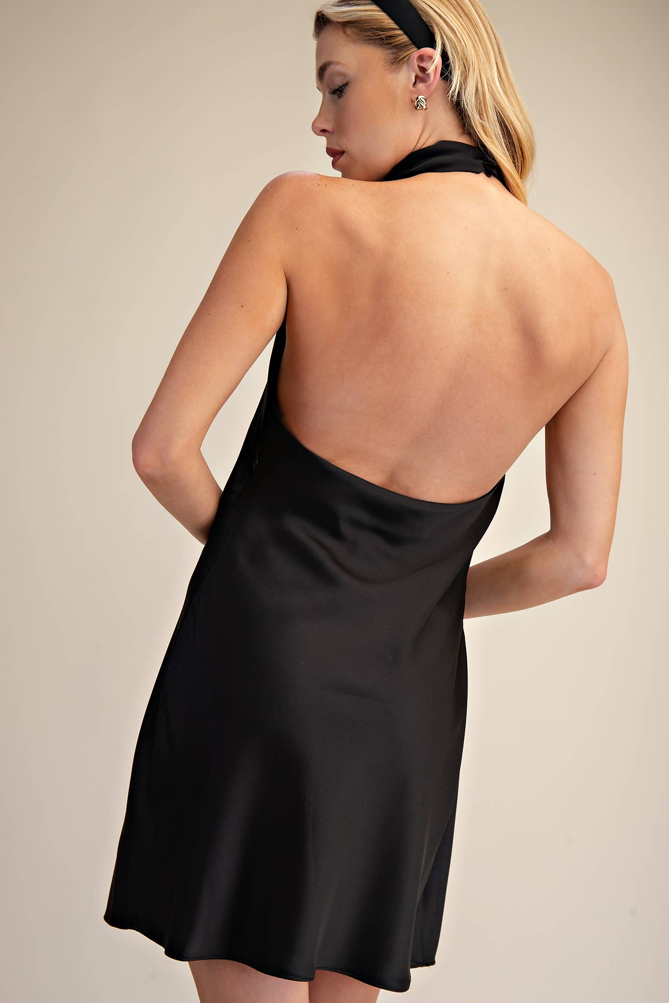 The Luxe Drape Halter Dress