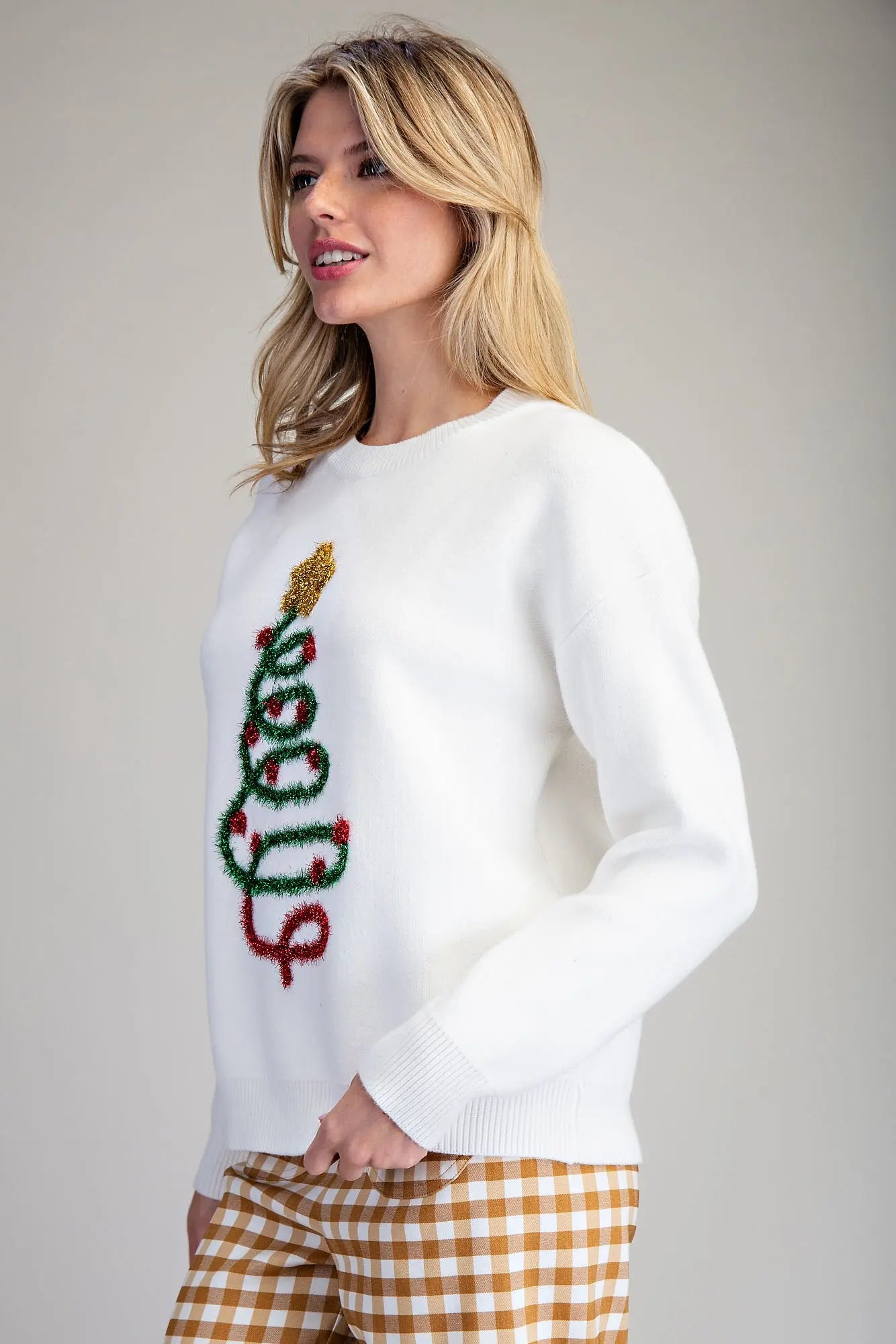 Tinsel Tree Holiday Sweater