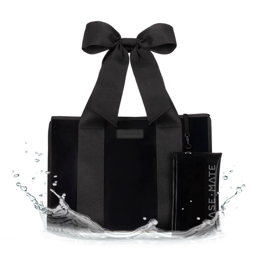 Special Edition Bow Midnight Black  Tote w/ Phone Pouch