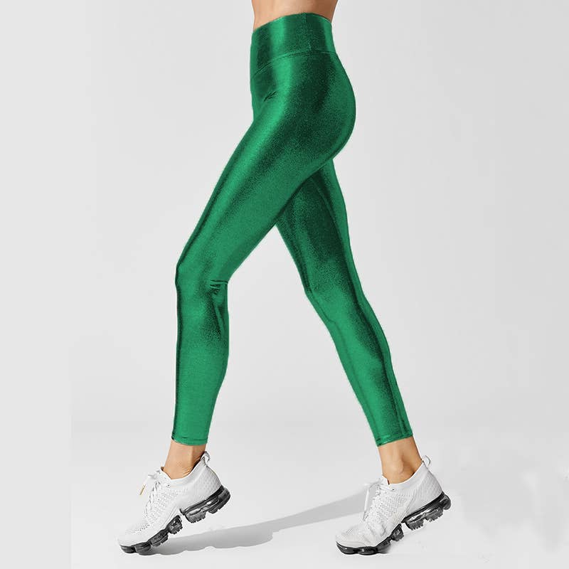 Adult Metallic Leggings - Green