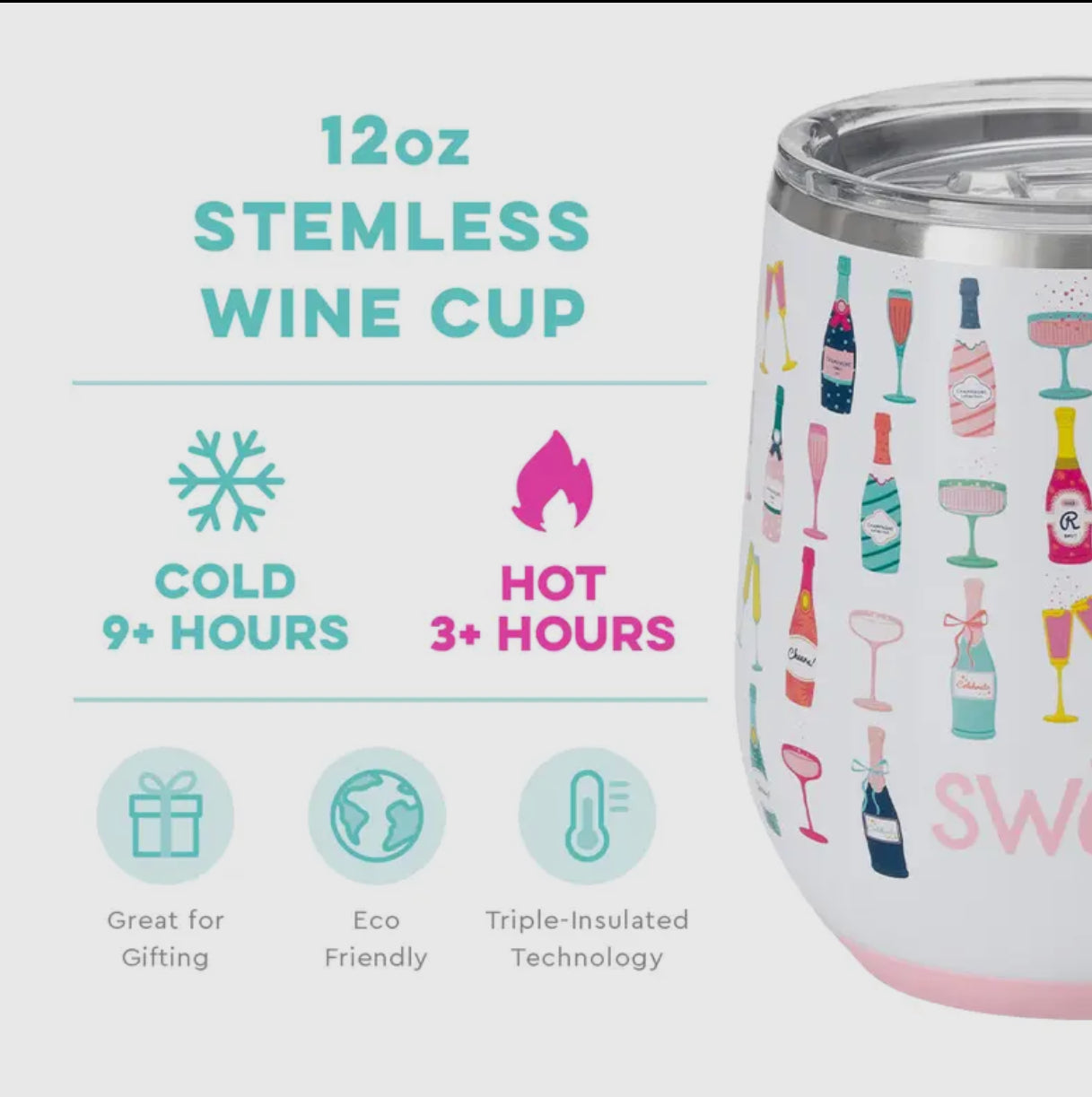 Pop Fizz Stemless Wine Cup (12oz)