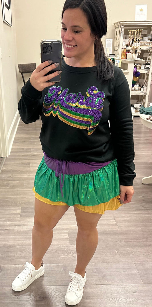 Mardi Sequin Sweater Top