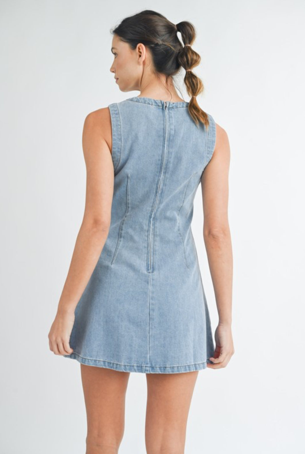 Sleeveless Denim Mini Dress