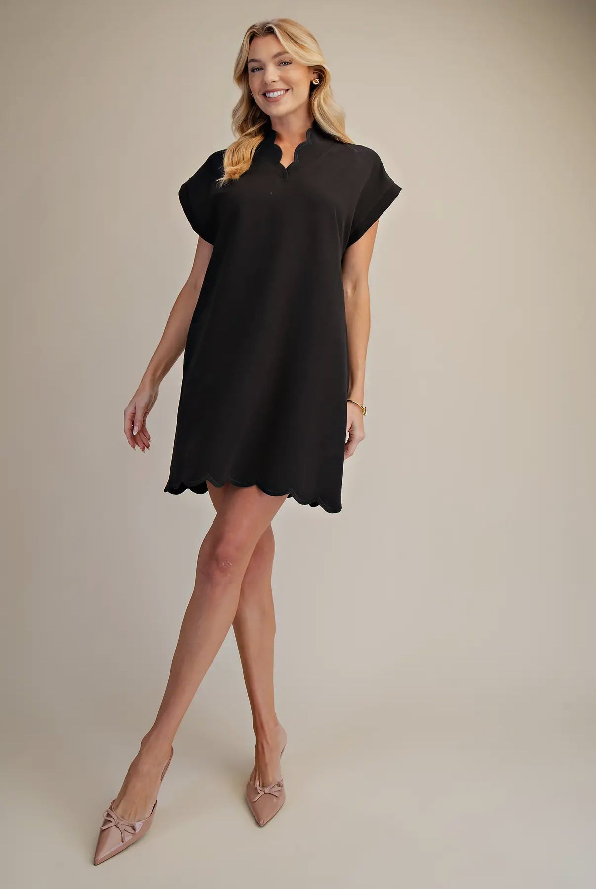 Scalloped Grace Mini Dress