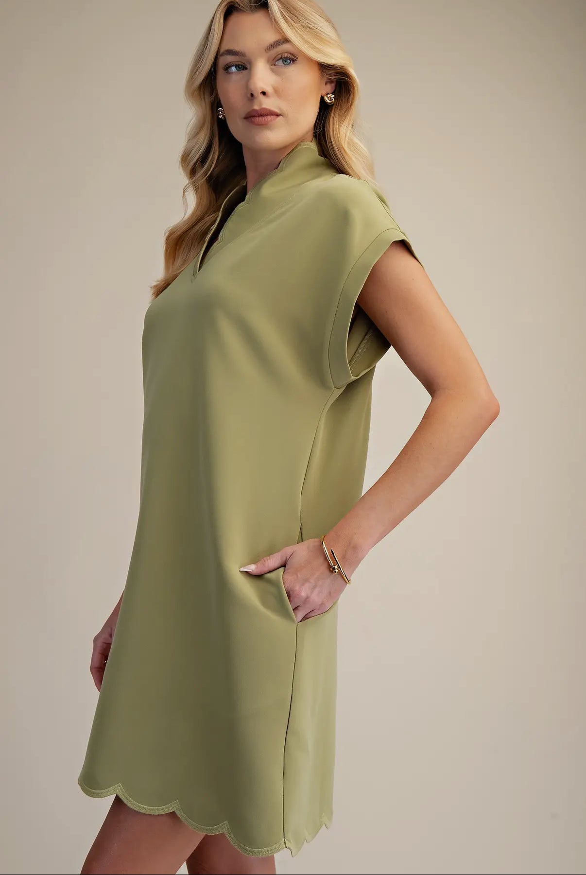 Scalloped Grace Mini Dress