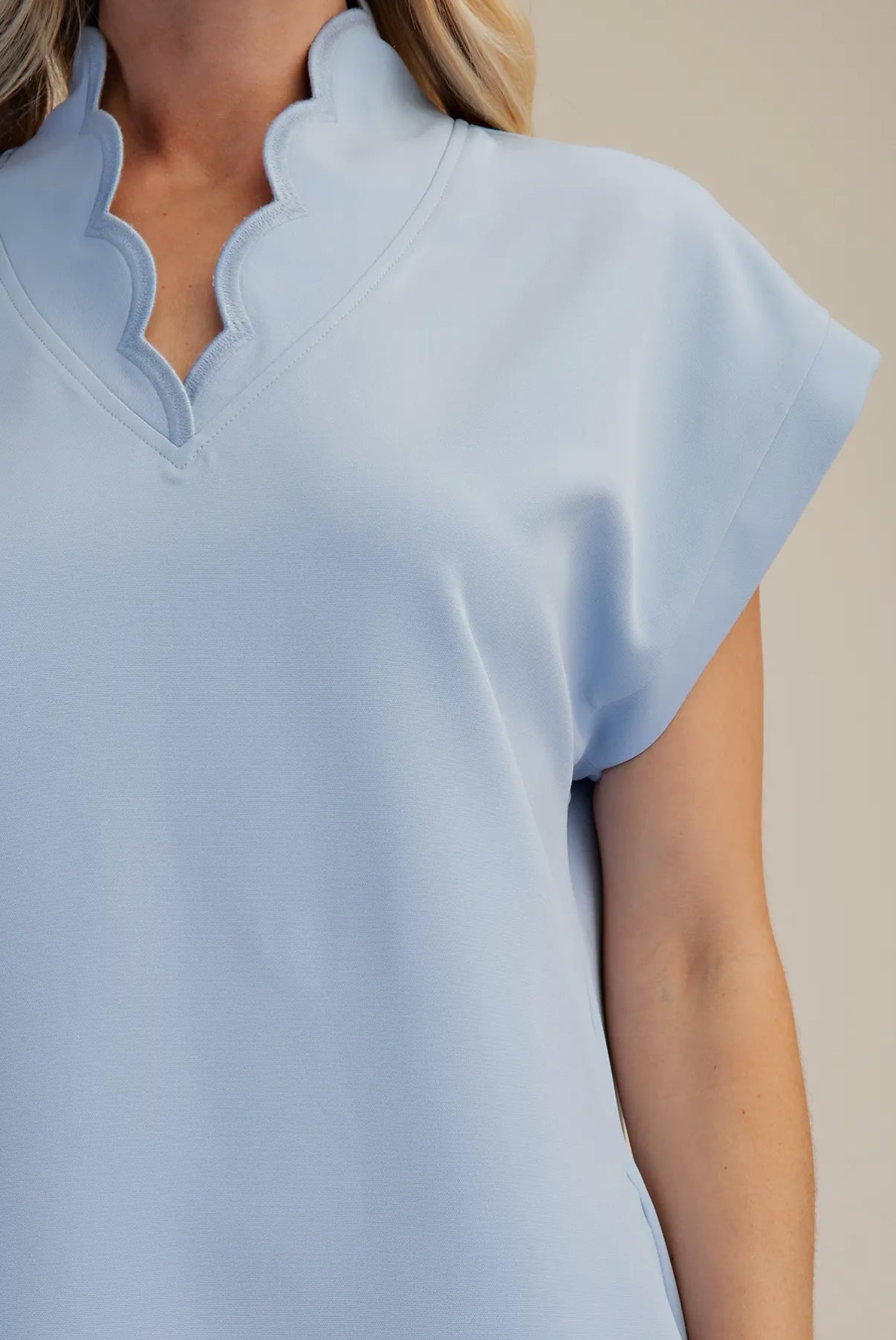 Scalloped Grace Mini Dress