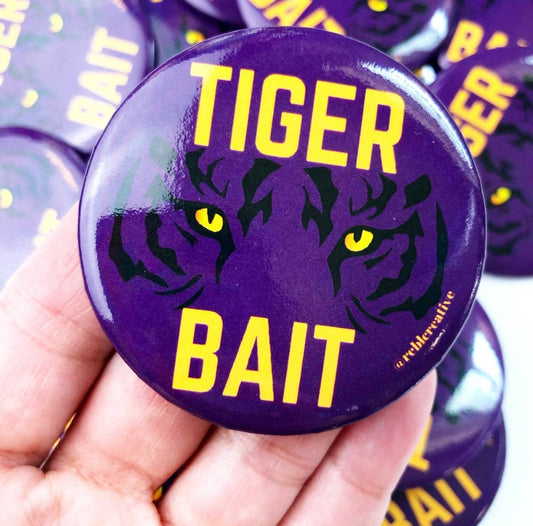Tiger Bait - Purple - Game Day Button