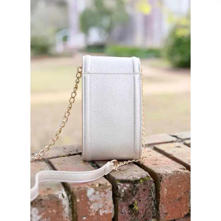 Paige Cell Phone Crossbody Pearl