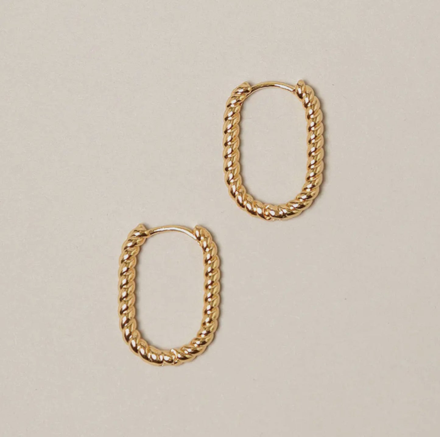 14K Dipped Twist Hoop Earrings