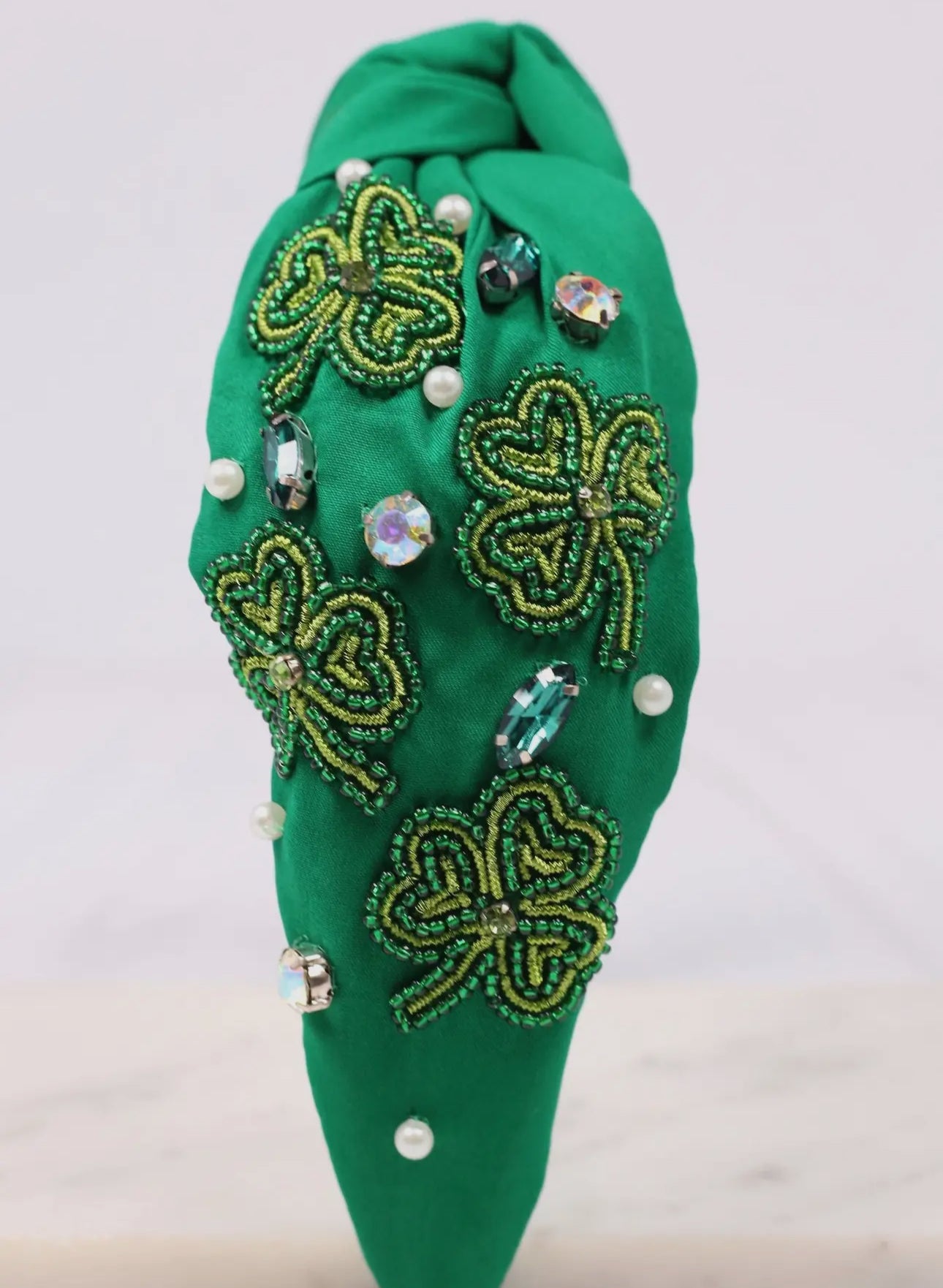 Shamrock Beaded Headband