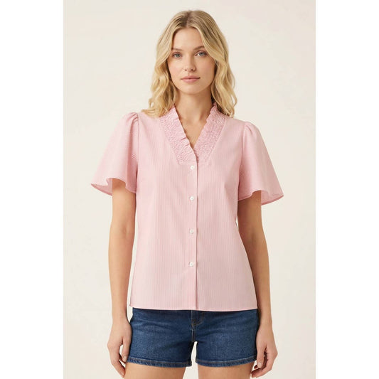 The Blush & Bloom Smocked Blouse