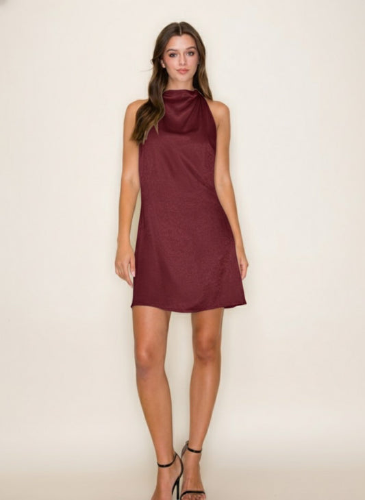 The Bordeaux Bow Dress