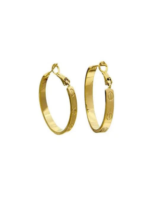 Inspired Cartier Hoop Earrings