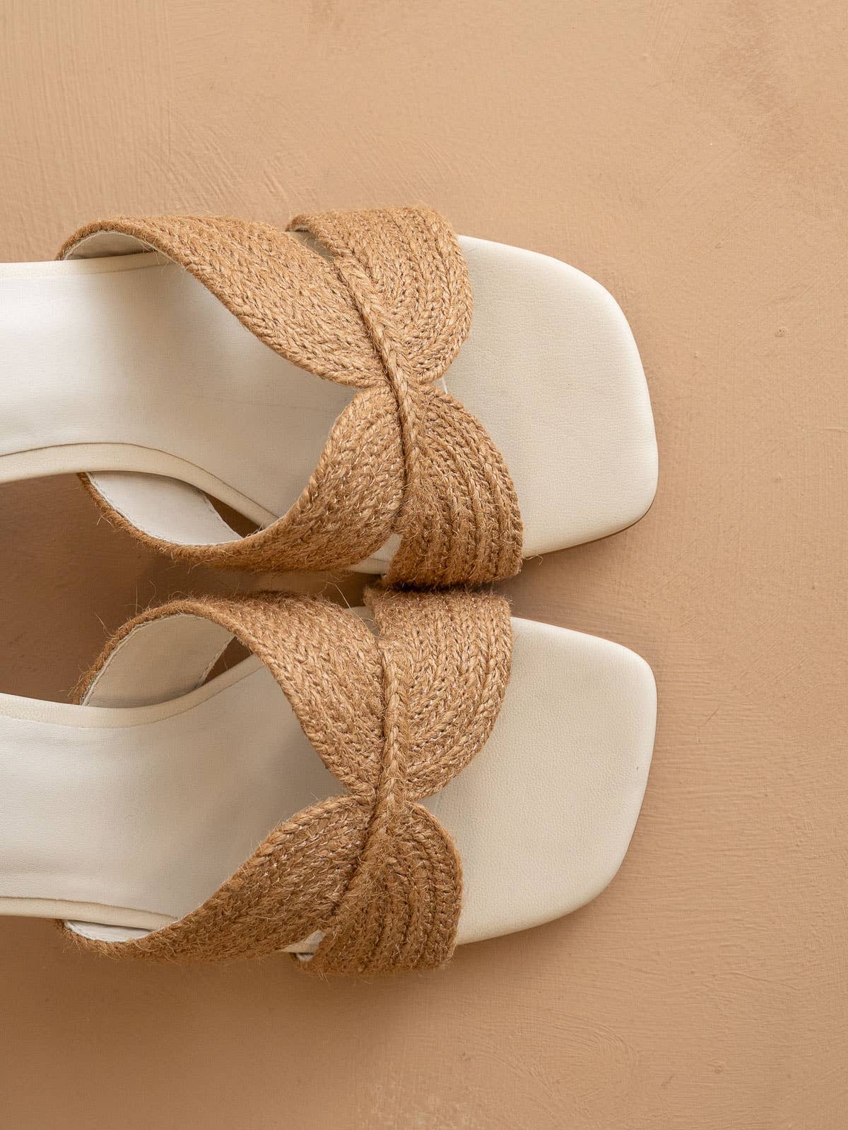 The Santiago Toffee Raffia Heel