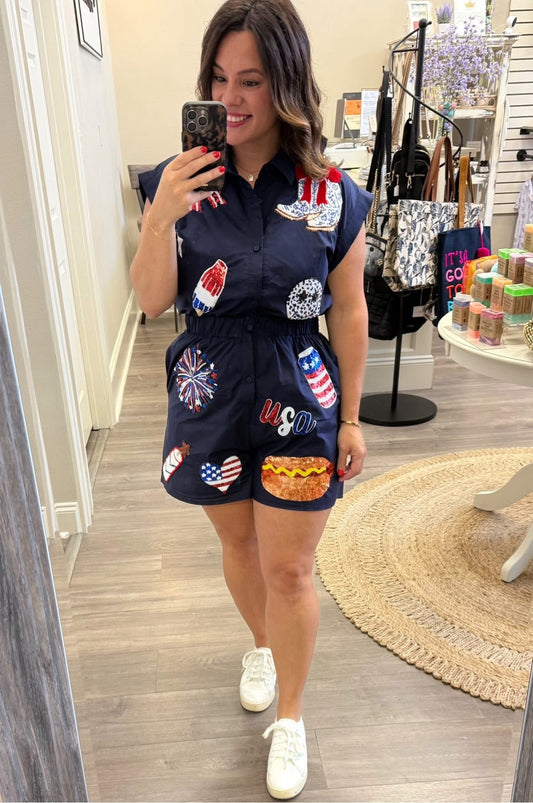 4th of July Romper