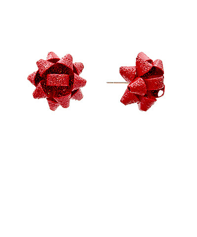 Christmas Bow Stud Earrings