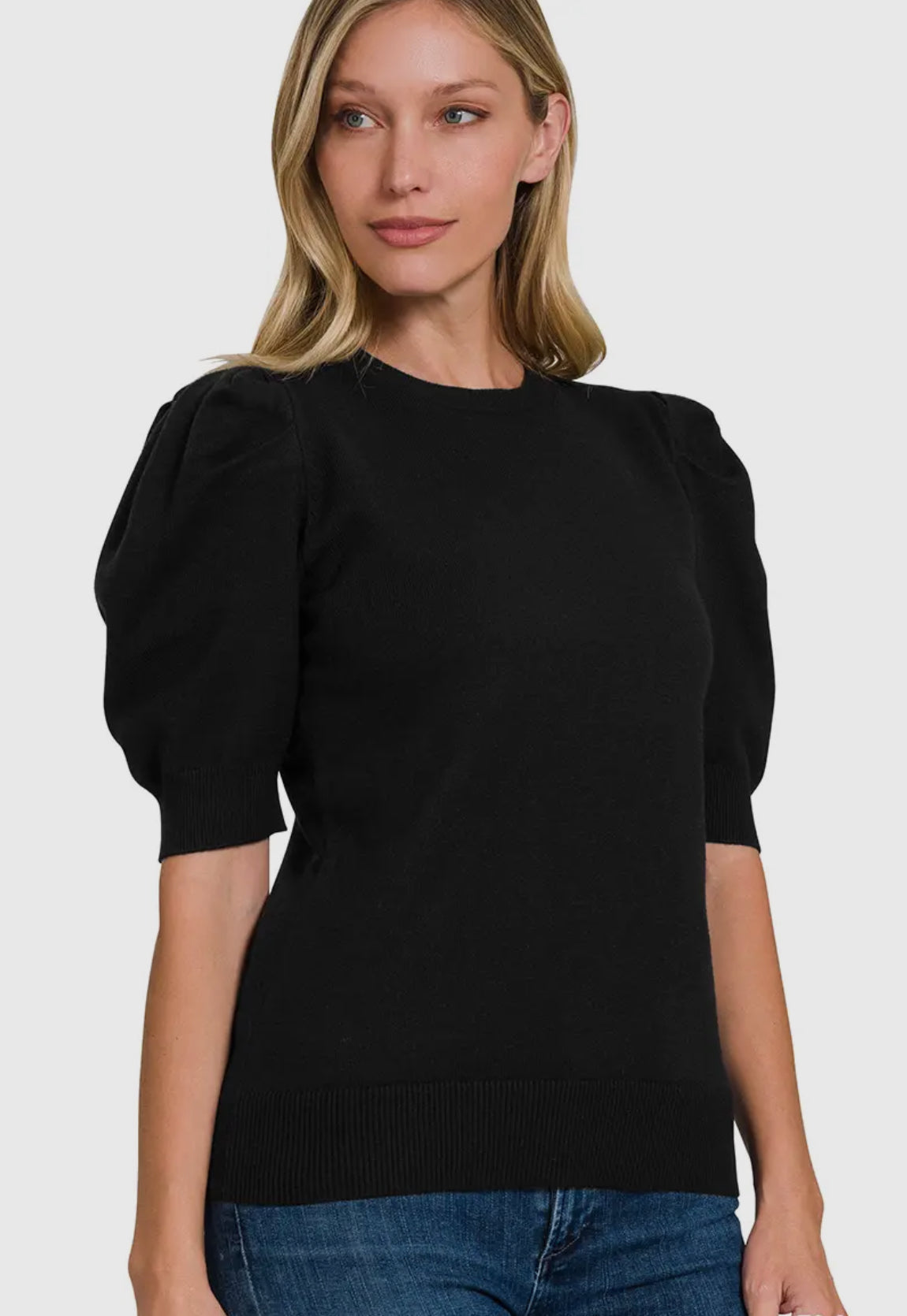 Viscose Puff Sleeve Top